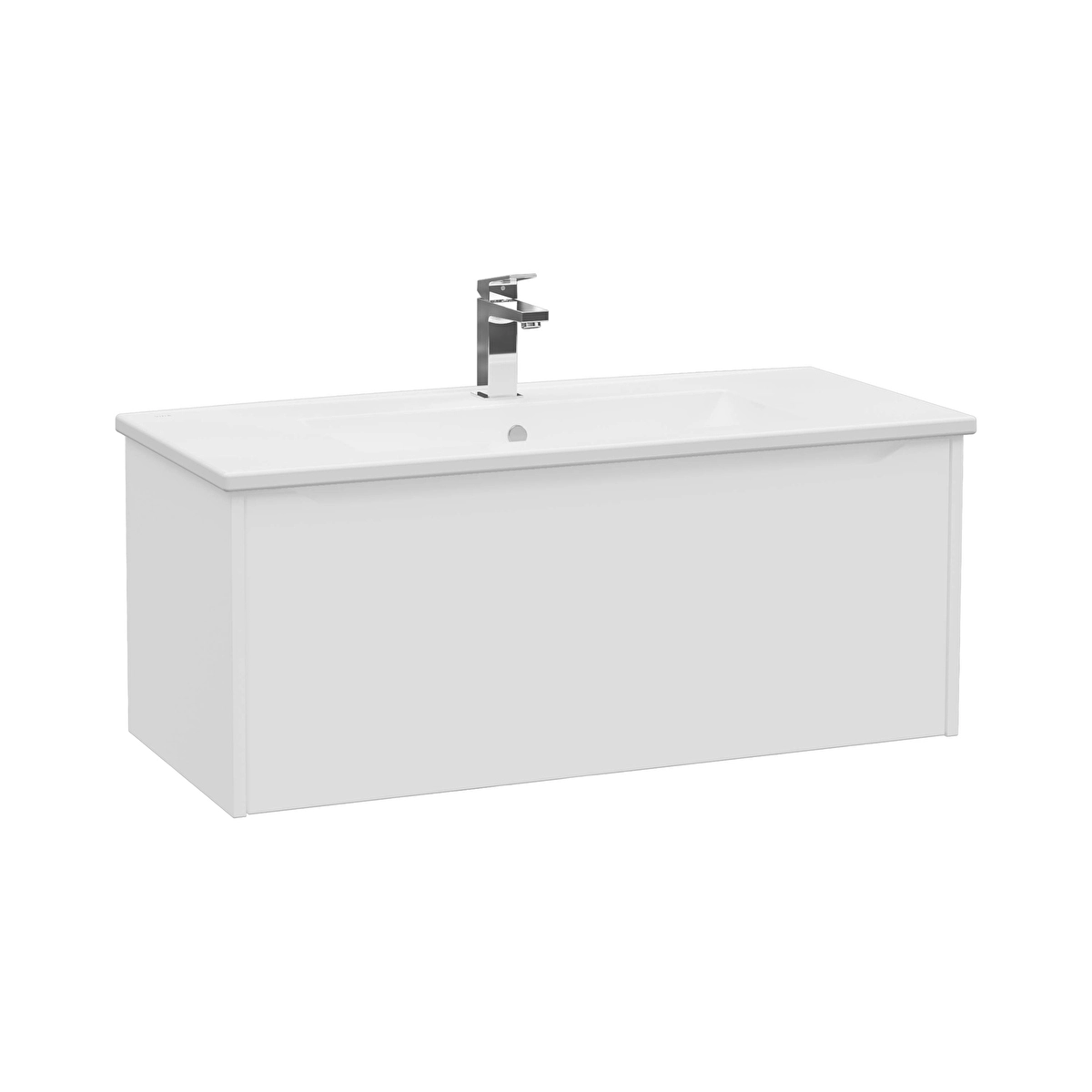 Integra Square Lavabo Dolabı, Mat Beyaz