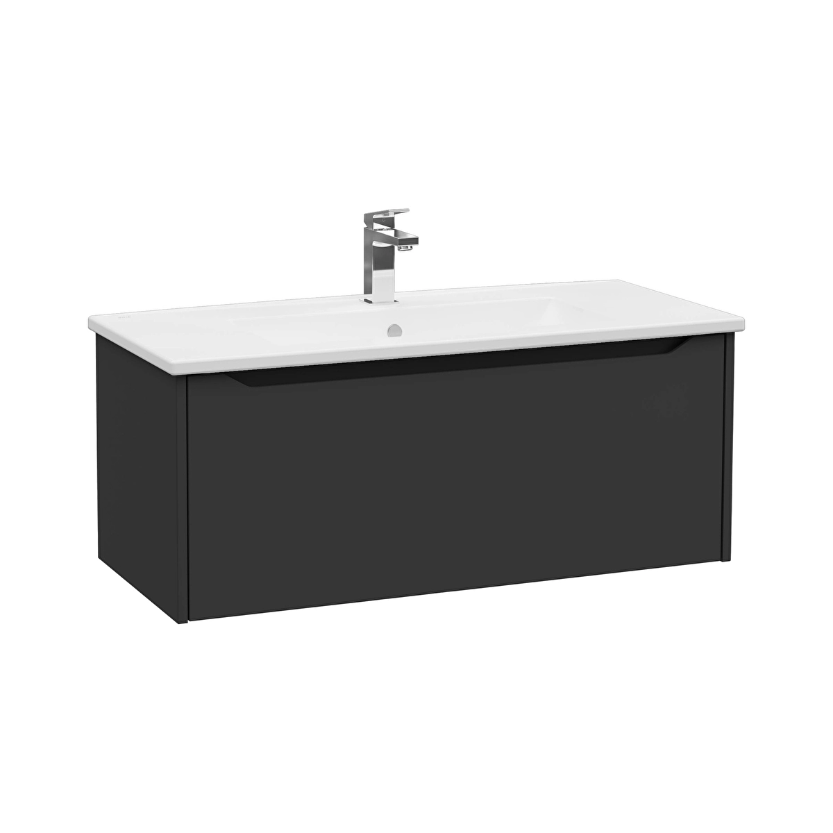 Integra Square Lavabo Dolabı, Mat Grafit
