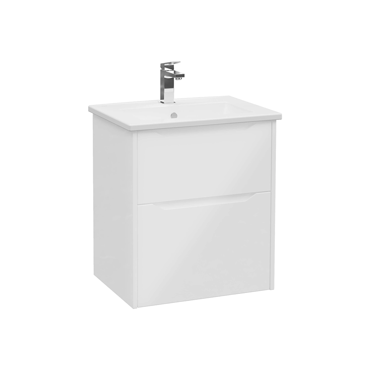 Integra Square Lavabo Dolabı, Parlak Beyaz