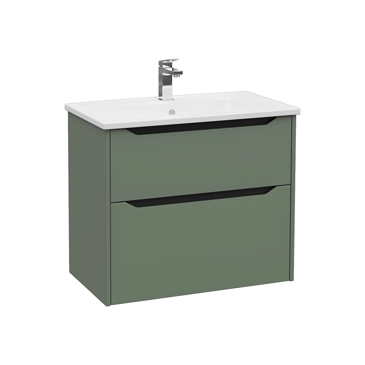 Integra Square Lavabo Dolabı, Mat Yeşil