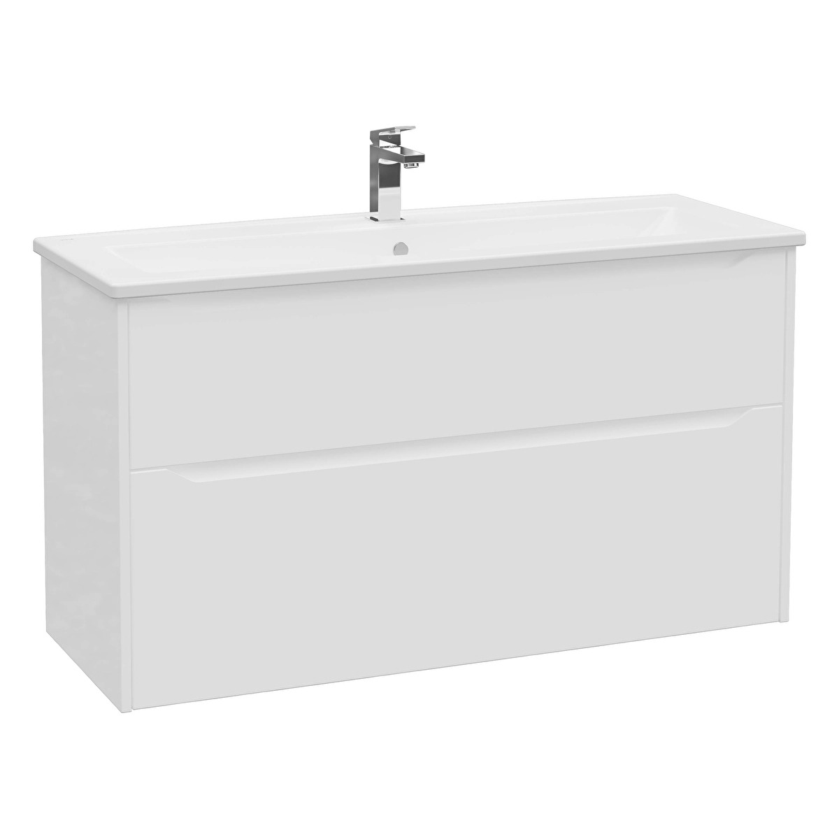 Integra Square Lavabo Dolabı, Mat Beyaz
