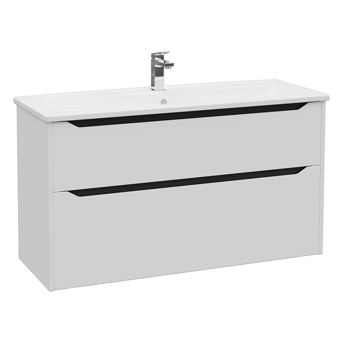 Integra Square Lavabo Dolabı, Mat Açık Gri