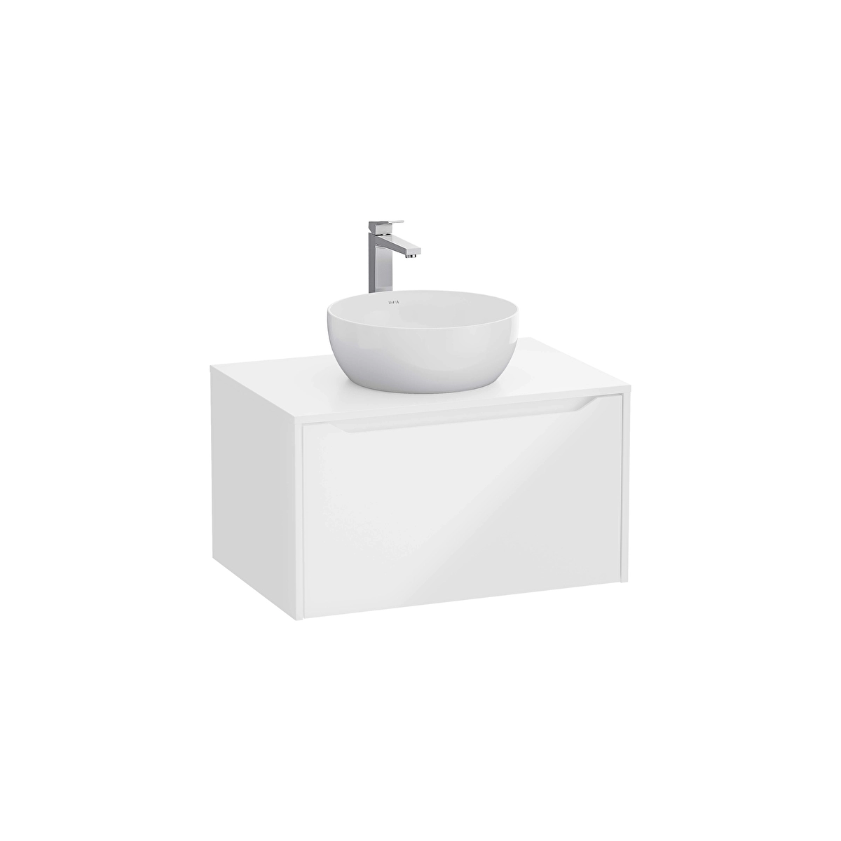 Integra Square Lavabo Dolabı, Parlak Beyaz