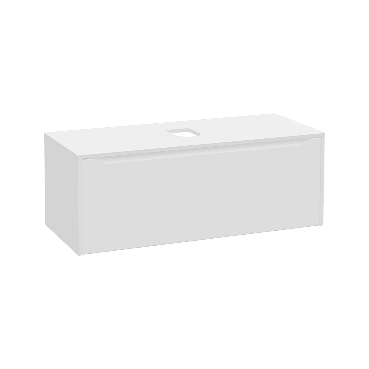 Integra Square Lavabo Dolabı, Mat Beyaz