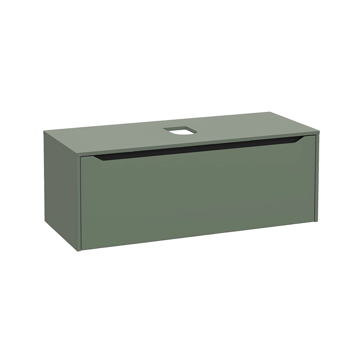 Integra Square Lavabo Dolabı, Mat Yeşil