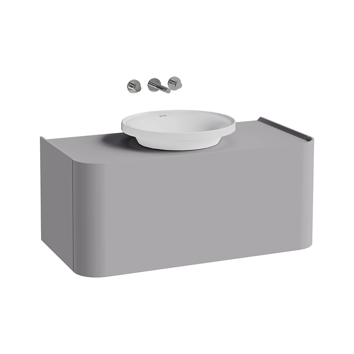 Glora Lavabo Dolabı, Mat Taş Gri
