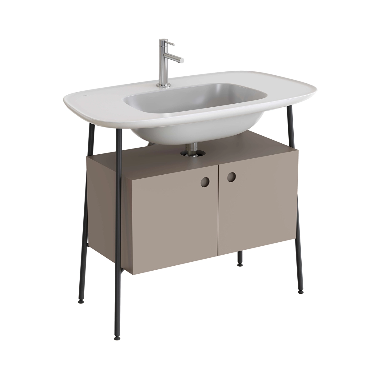 Plural Lavabo Dolabı, Mat Bej