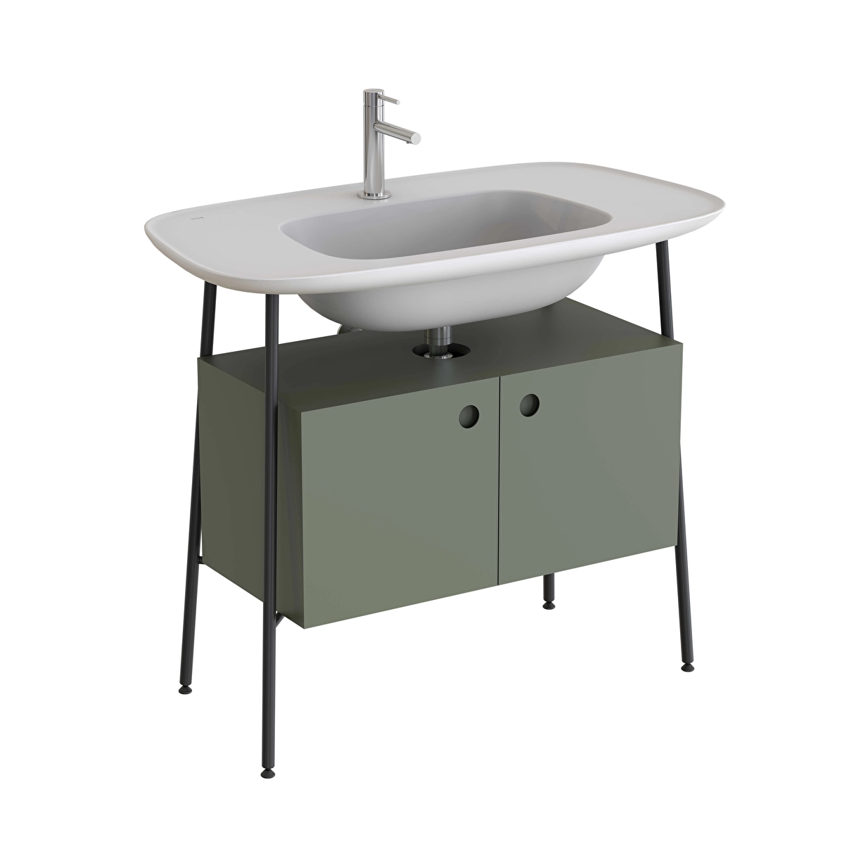 Plural Lavabo Dolabı, Retro Yeşil