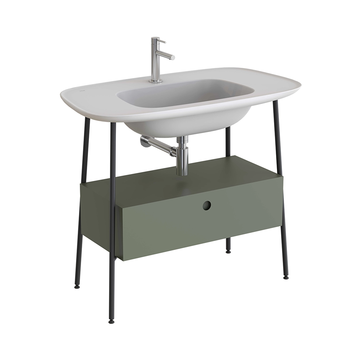 Plural Lavabo Dolabı, Retro Yeşil