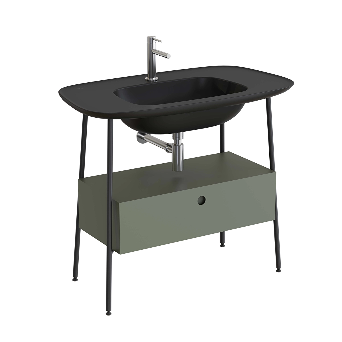 Plural Lavabo Dolabı, Retro Yeşil
