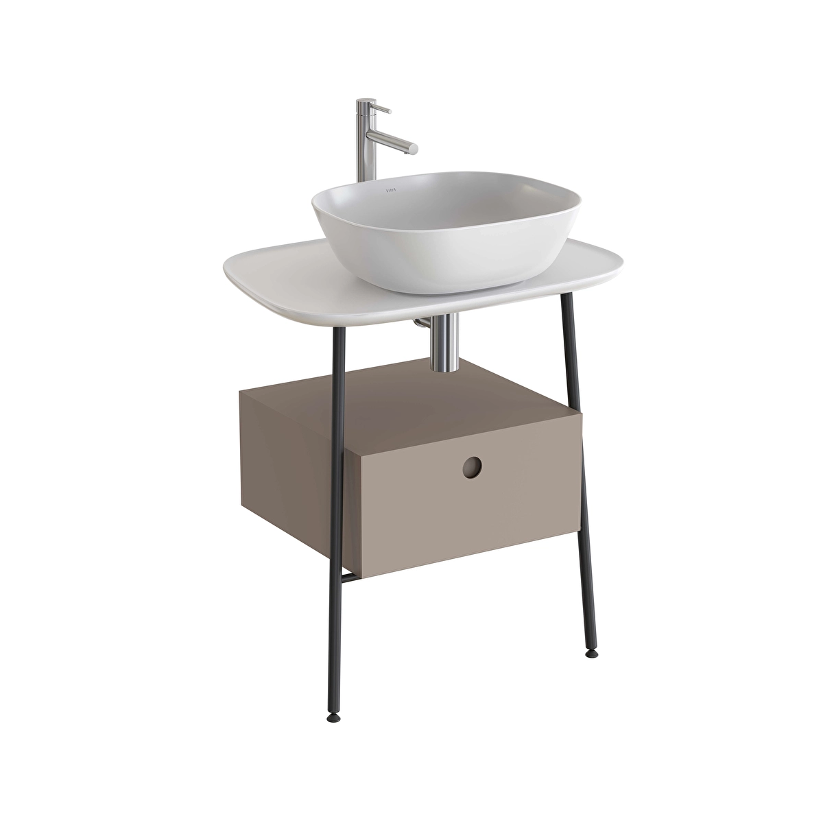 Plural Lavabo Dolabı, Mat Bej