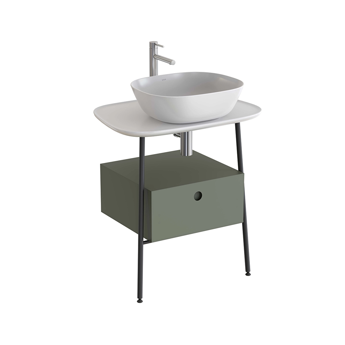 Plural Lavabo Dolabı, Retro Yeşil