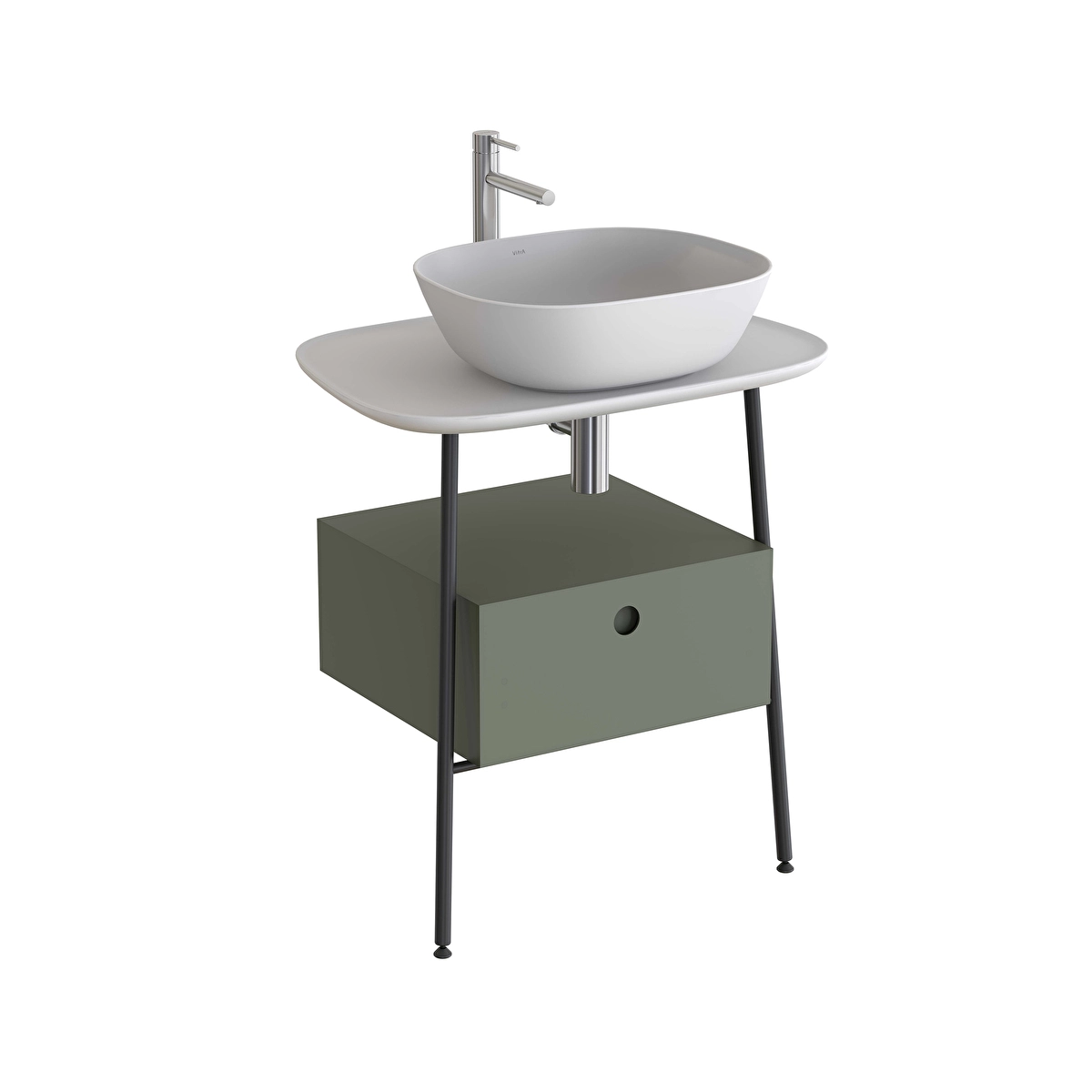 Plural Lavabo Dolabı, Retro Yeşil