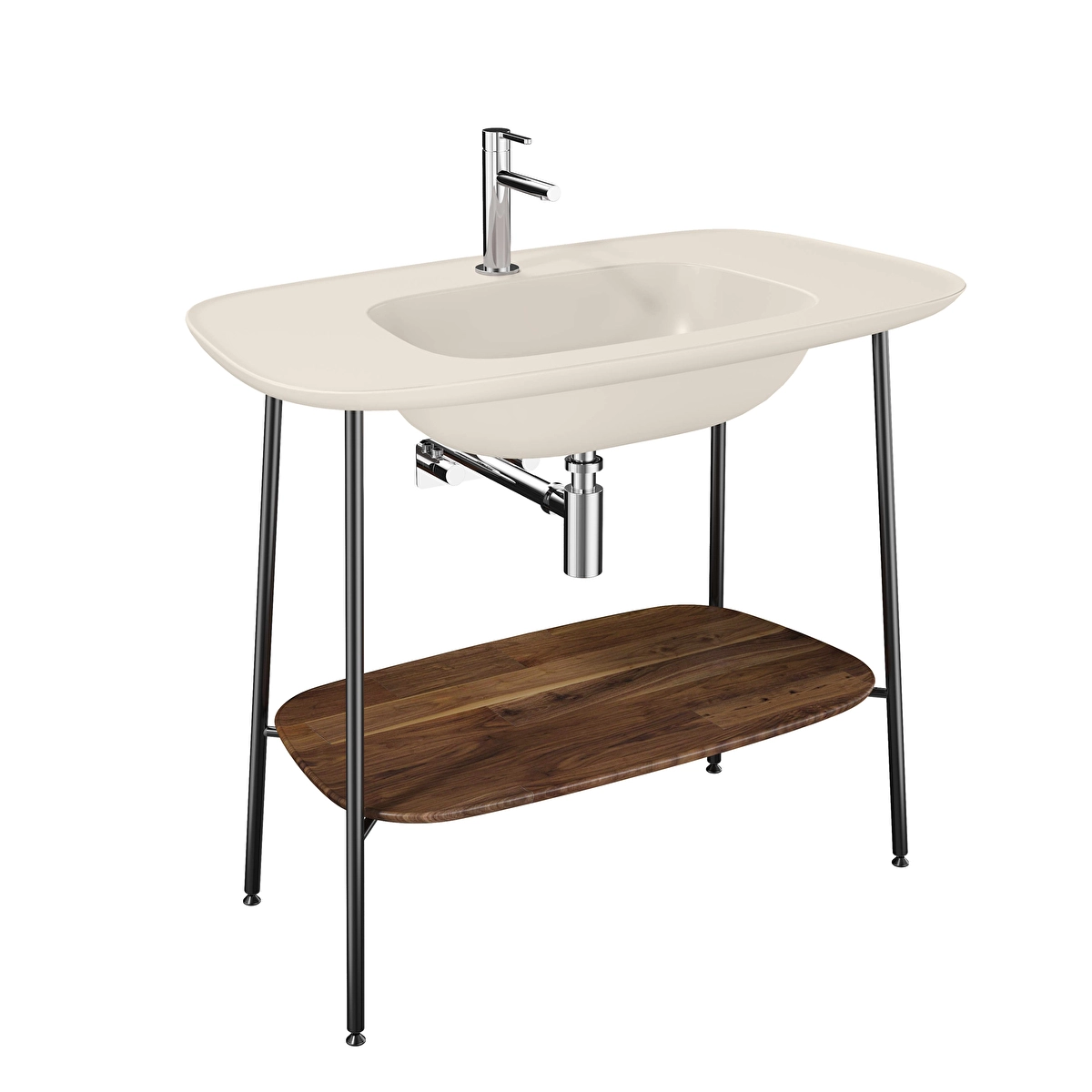 Plural Lavabo Ünitesi, Koyu Meşe