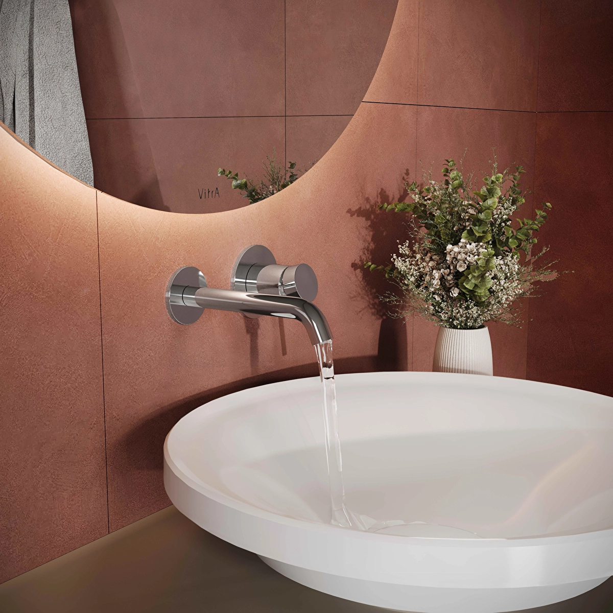 Minimax Round Ankastre Lavabo Bataryası, Krom