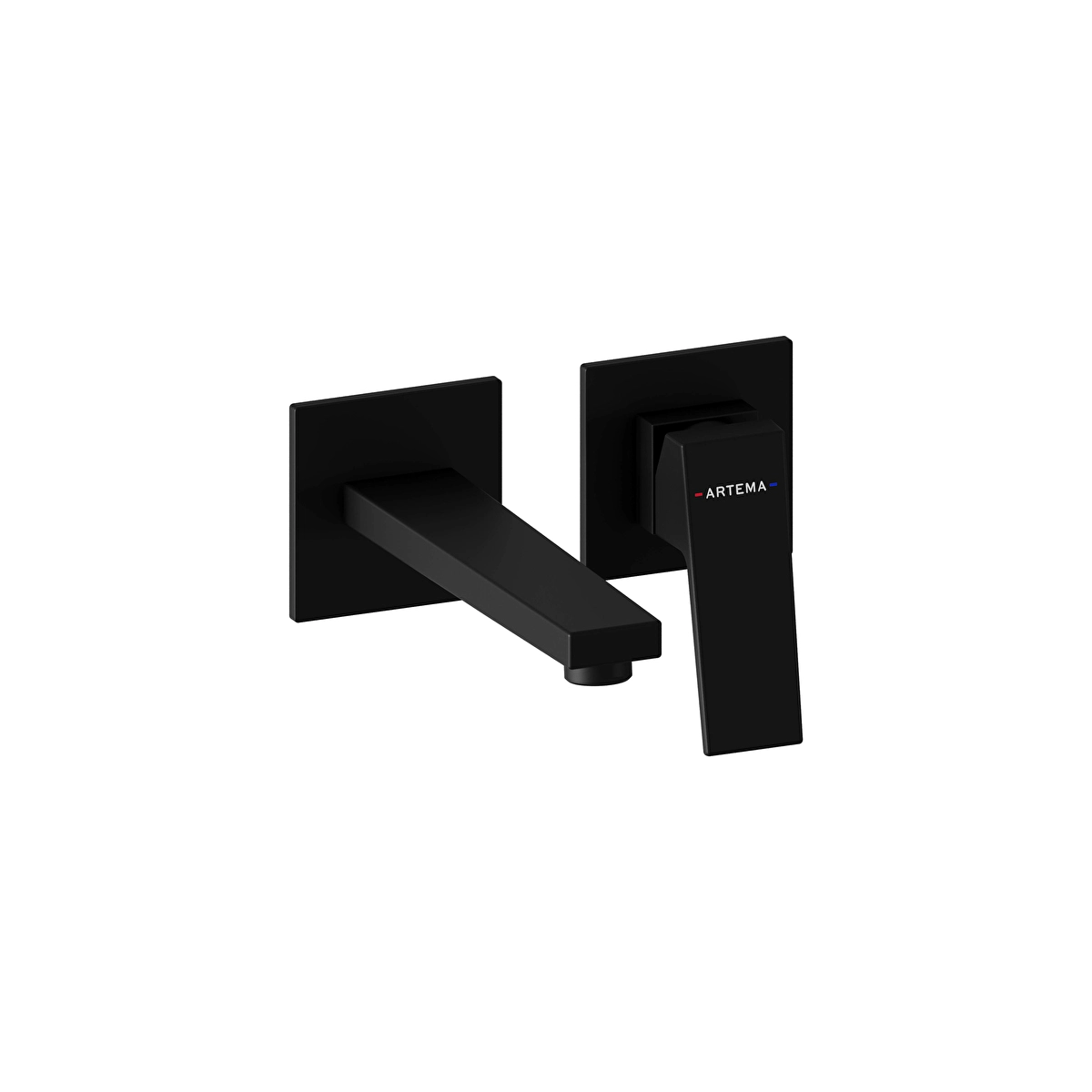 Minimax Square Ankastre Lavabo Bataryası, Mat Siyah