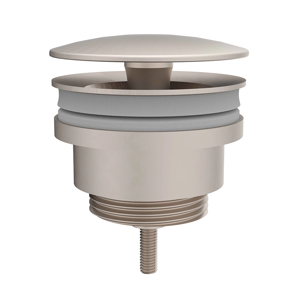 Lavabo Yuvarlak Süzgeci Universal, Fırçalı Nikel