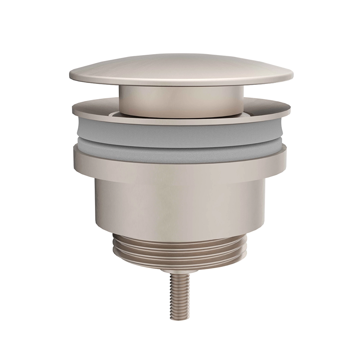 Lavabo Yuvarlak Süzgeci Universal, Fırçalı Nikel