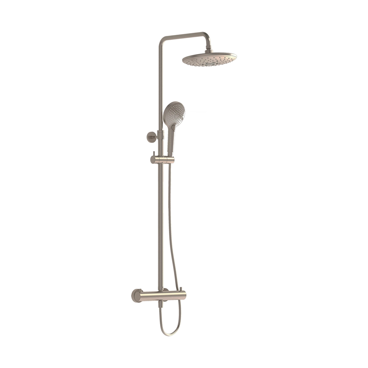 AquaHeat Bliss 240 2F Duş Sistemi, Fırçalı Nikel